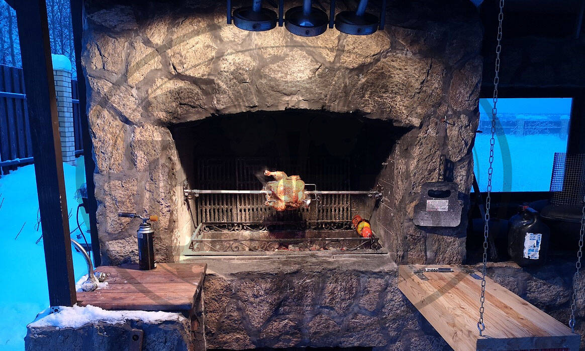 Электро-шампур для жарки курицы на мангале в Москве фото 1 Для дома и дачи Москва