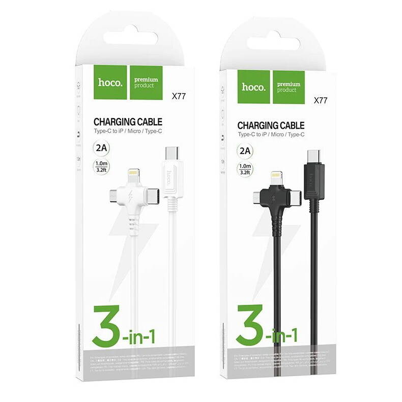Hoco X77 Кабель для зарядки 3 в 1