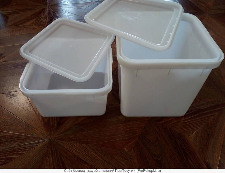 Куботейнер 12л, 23л, пищевой с плотной крышкой.