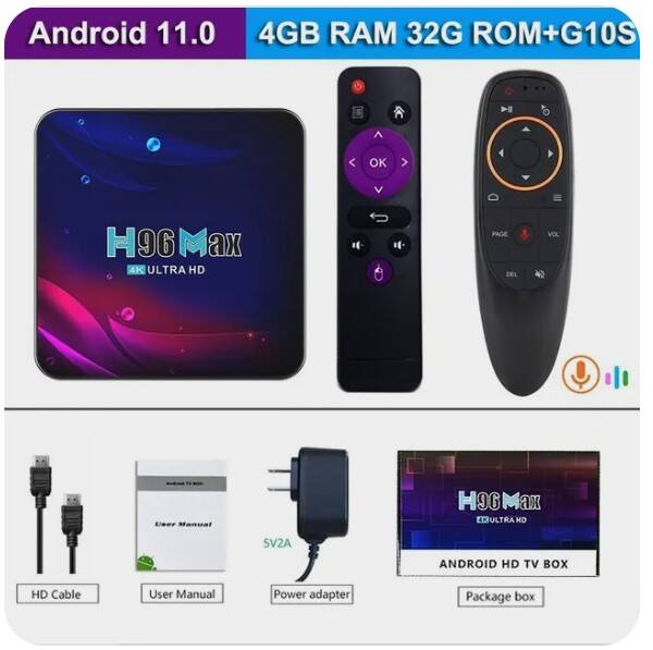Приставка смарт H96 MAX V11 Android11 4 Гб 32 Гб новая
