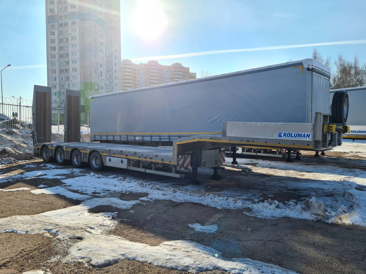 Koluman раздвижной низкорамный трал Koluman раздвижной низкорамный трал