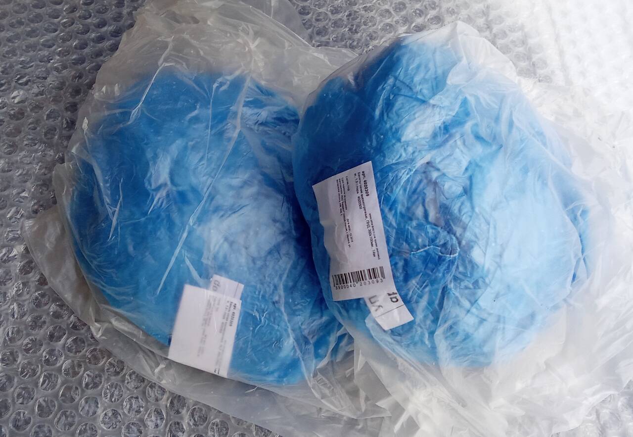 Детские бахилы синие