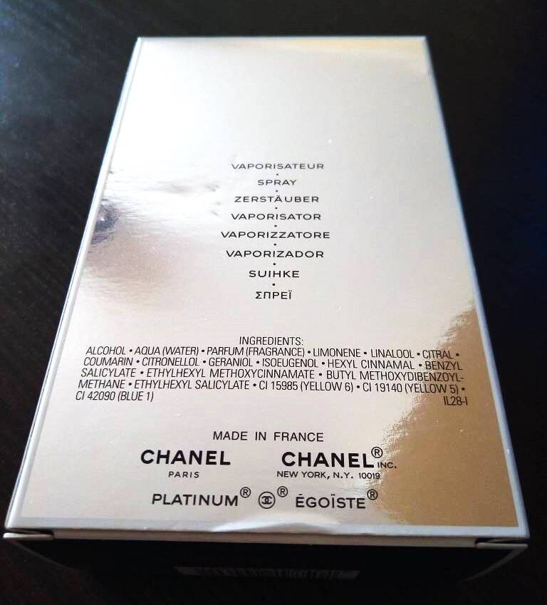 Chanel Egoiste Platinum 2017 г.в. 100 мл Оригинал в Москве фото 5 Личные вещи Москва Chanel Egoiste Platinum 2017 г.в. 100 мл Оригинал в Москве фото 5 Личные вещи Москва