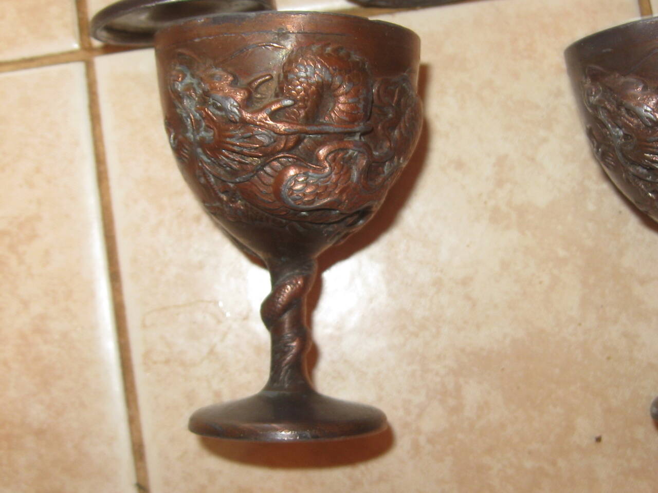 Рюмки бронзовые с драконом в Москве фото 2 Для дома и дачи Москва