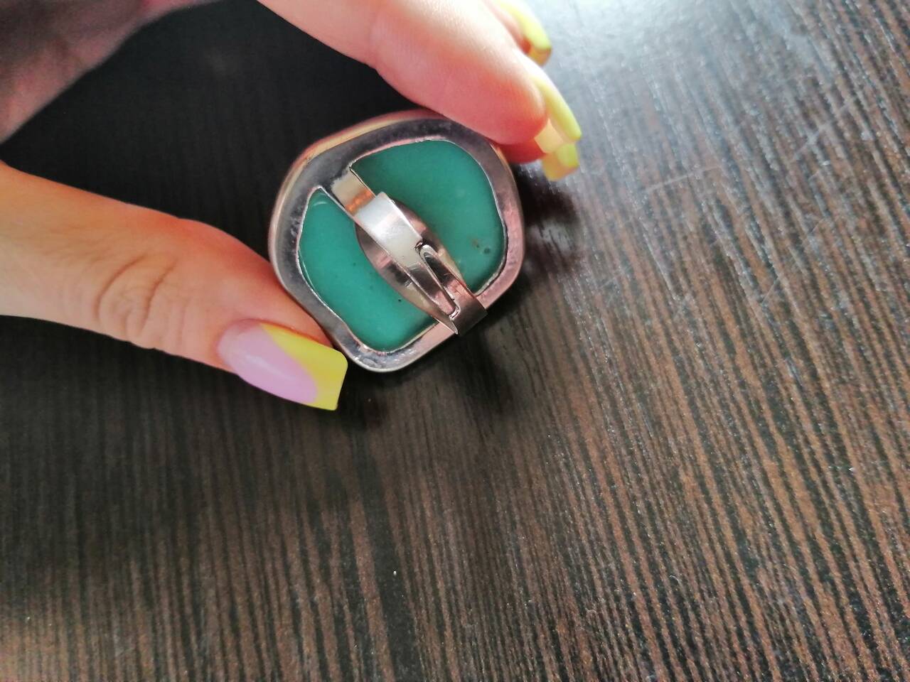 Крупное винтажное кольцо с натуральным  голубым камнем. Бохо. Винтаж укнисекс в Москве фото 4 Личные вещи Москва