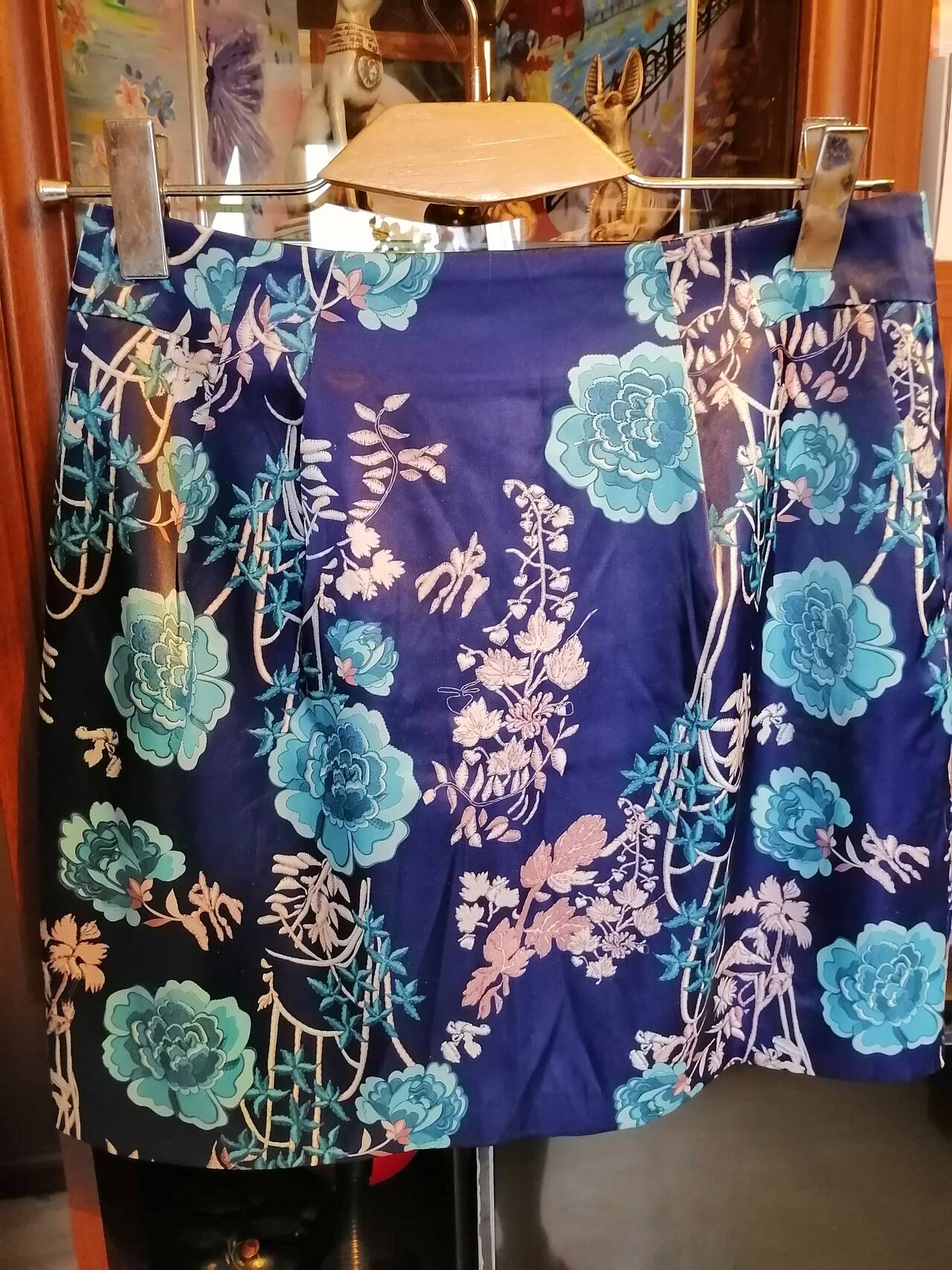 Юбка Красивая яркая мини  в цветы. Р 44-46. Стильная нарядная в Москве фото 1 Личные вещи Москва