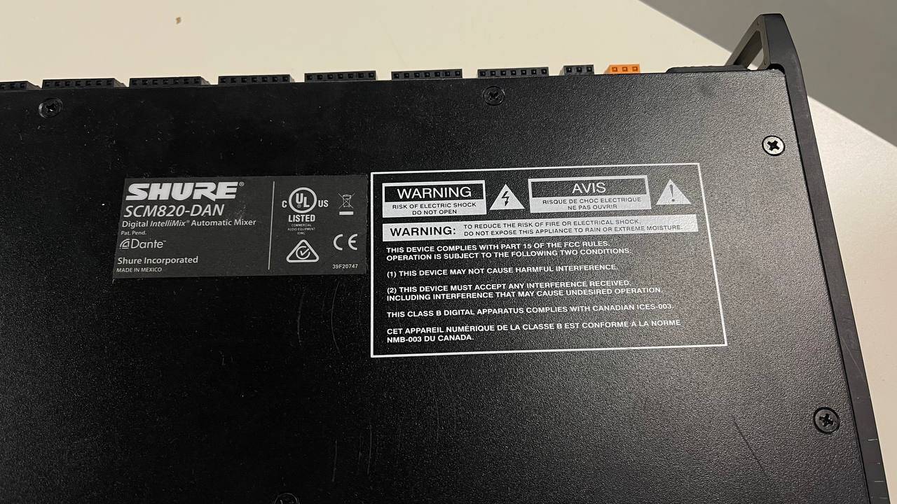 ПРОДАМ Микшер микрофонный  Shure CSM820E DAN в Москве фото 4 Бытовая электроника Москва