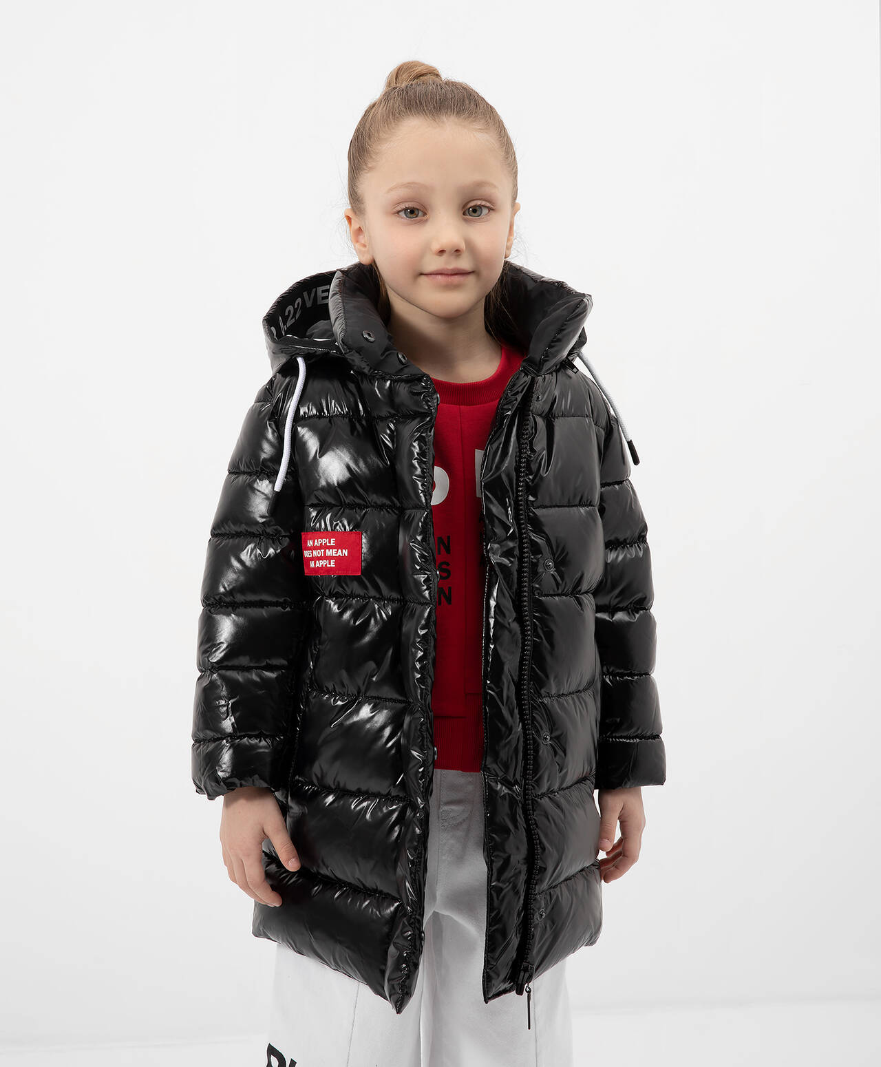 Детское чёрное стёганное пальто Gulliver Детское чёрное стёганное пальто Gulliver