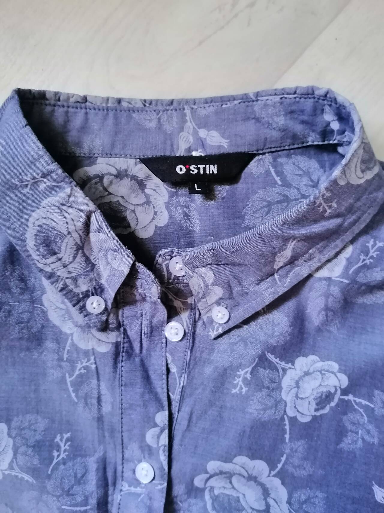 Блуза рубашка хлопок в цветочки р 44 O'stin в Москве фото 2 Личные вещи Москва