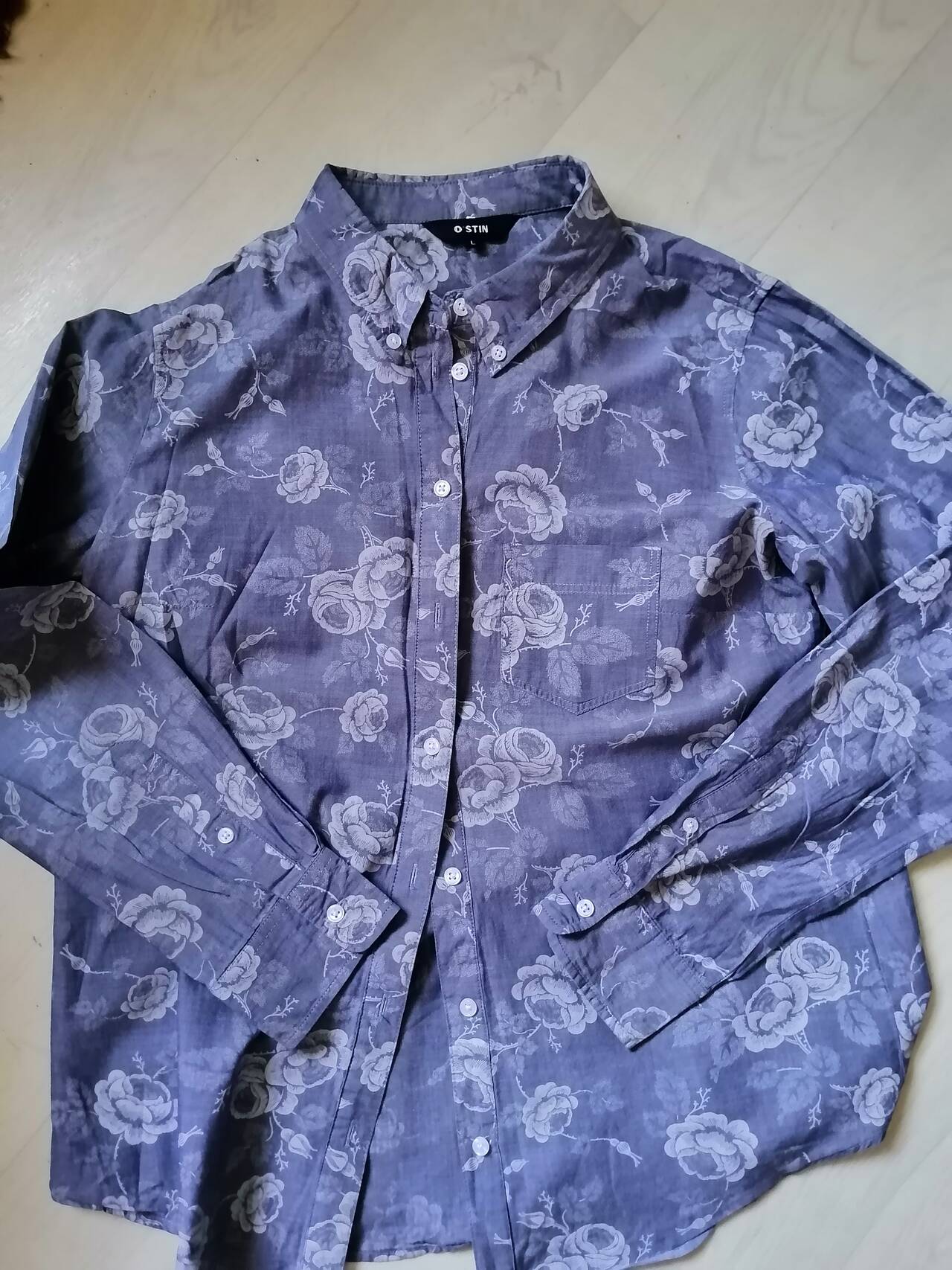 Блуза рубашка хлопок в цветочки р 44 O'stin в Москве фото 1 Личные вещи Москва