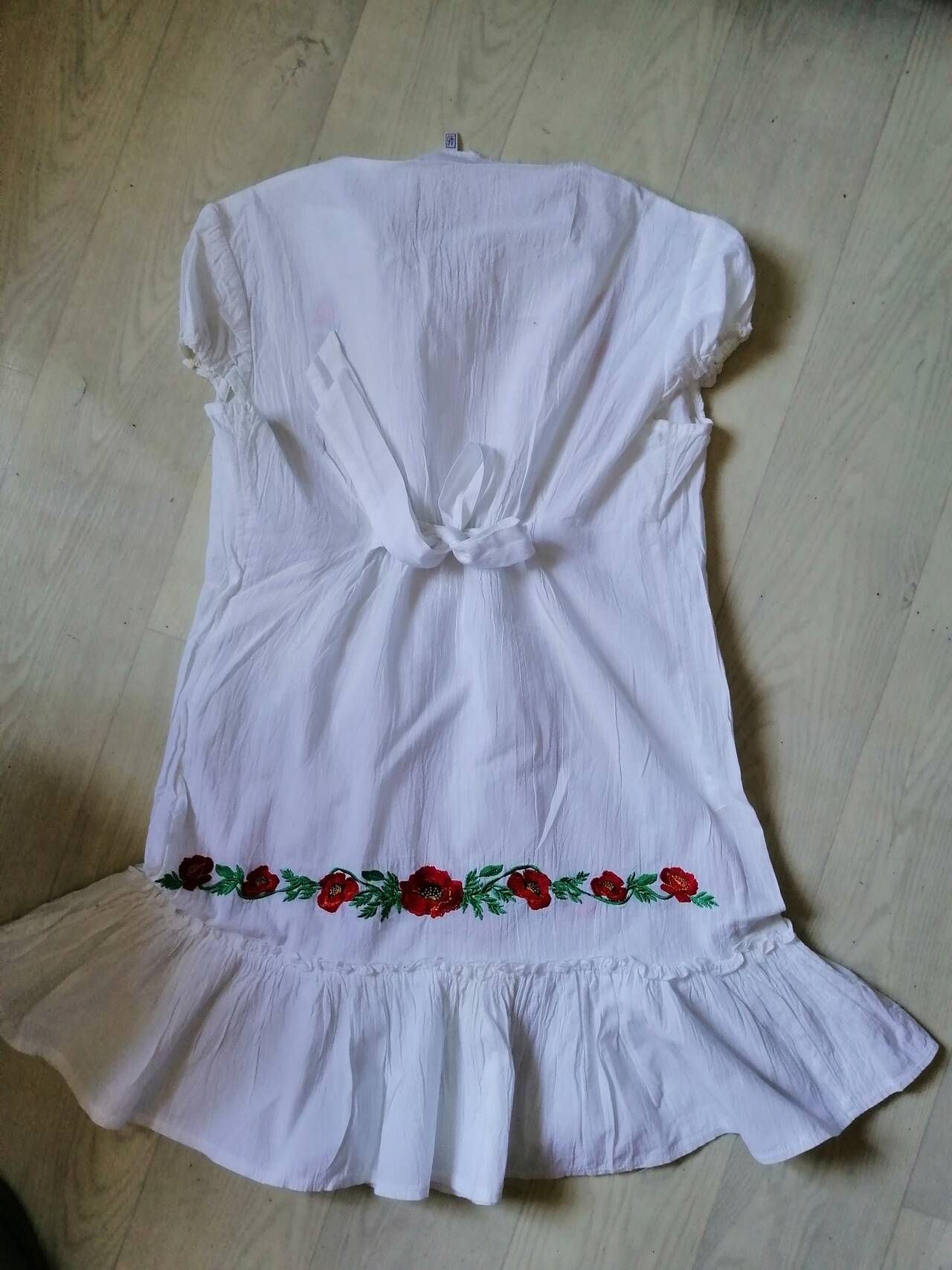 Платье для девочки 7-8лет хлопок. Белое с вышивкой в Москве фото 4 Личные вещи Москва