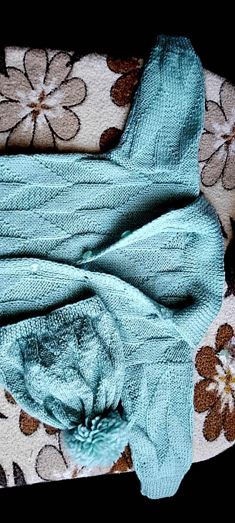 100% шерсть. Вязаный комплект на 7-12 мес.  в Москве фото 4 Личные вещи Москва