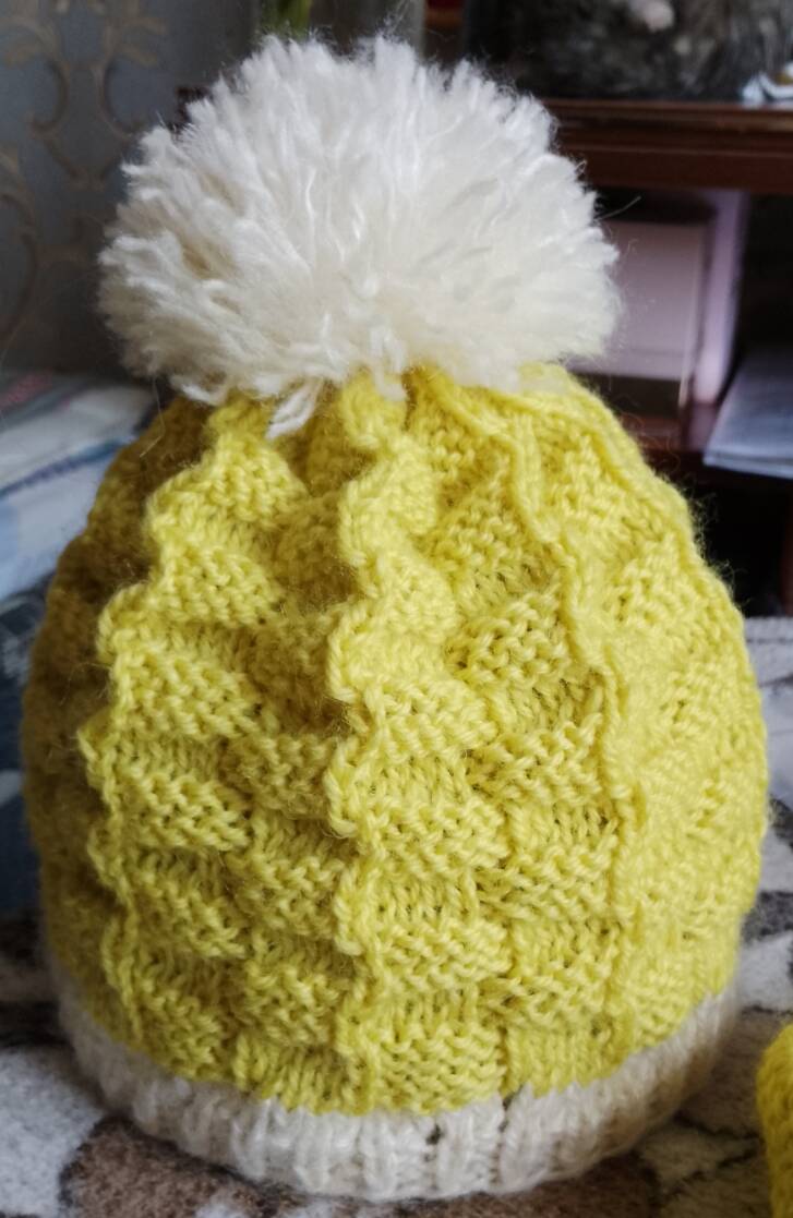 100% шерсть. Вязаный комплект на 7-12 мес.  в Москве фото 7 Личные вещи Москва