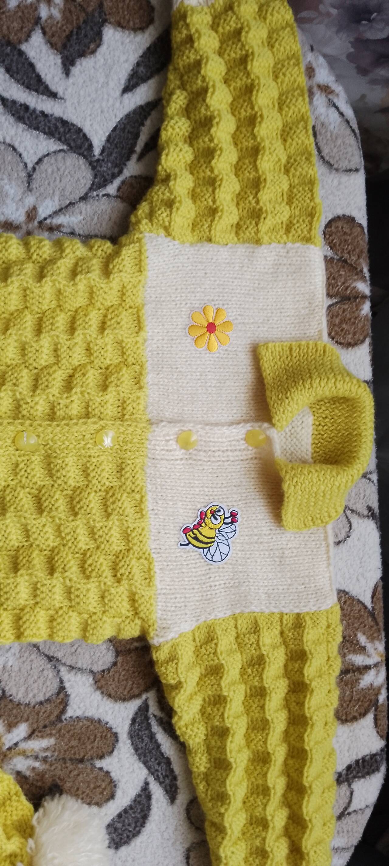 100% шерсть. Вязаный комплект на 7-12 мес.  в Москве фото 3 Личные вещи Москва