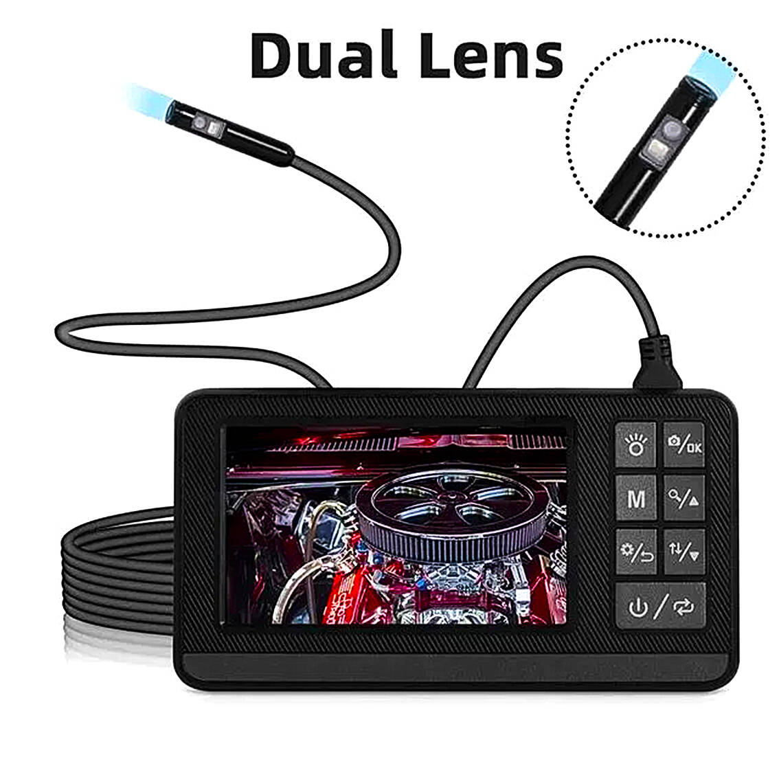 Dual Lens эндocкоп c экpaном 4.3"