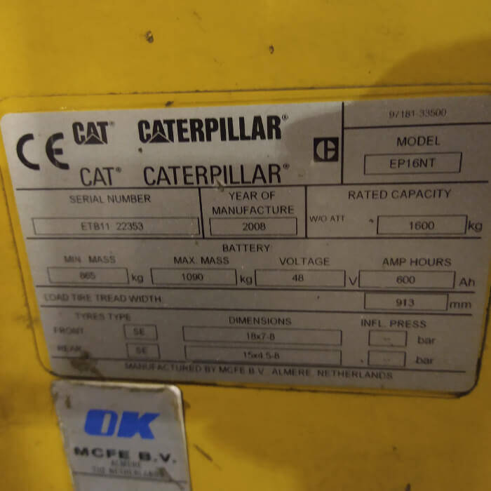 Электропогрузчик CAT EP16NT, 1600кг в Санкт-Петербурге фото 3 Транспорт Санкт-Петербург