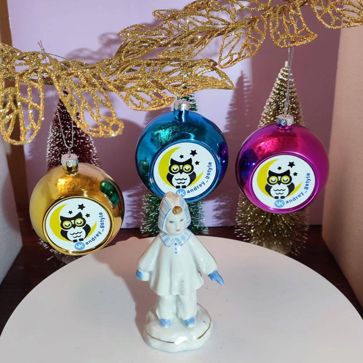 Логотип на новогодних шарах в Химах фото 3 Услуги Химки