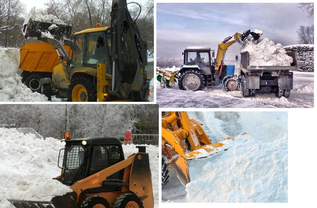 Уборка снега и вывоз снега.