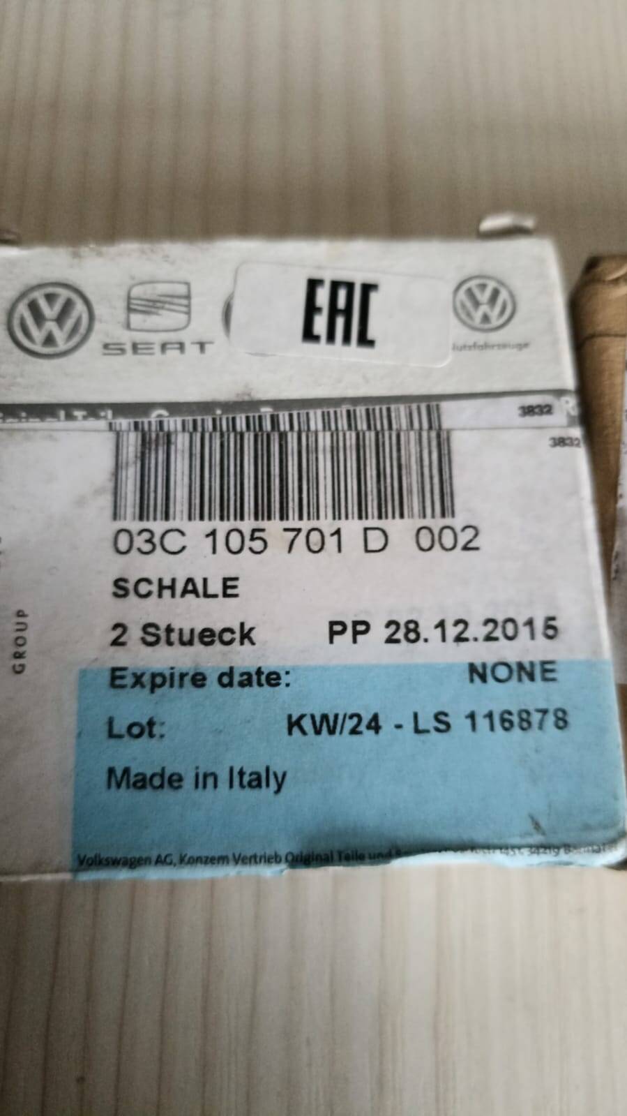 Вкладыш шатунный VAG в Уфе фото 4 Транспорт Уфа