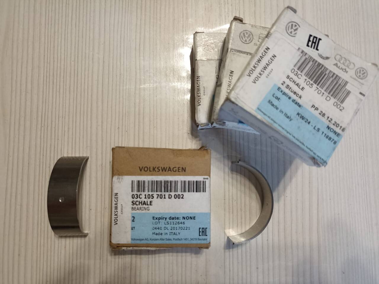 Вкладыш шатунный VAG