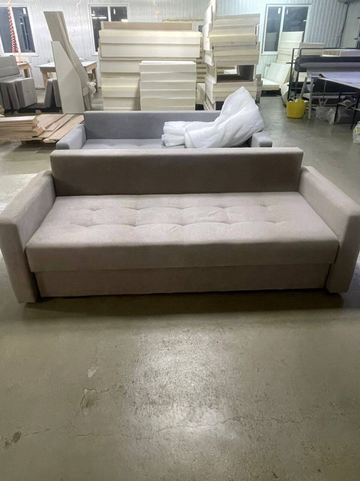 Диван прямой еврокнижка серый в Москве фото 5 Для дома и дачи Москва