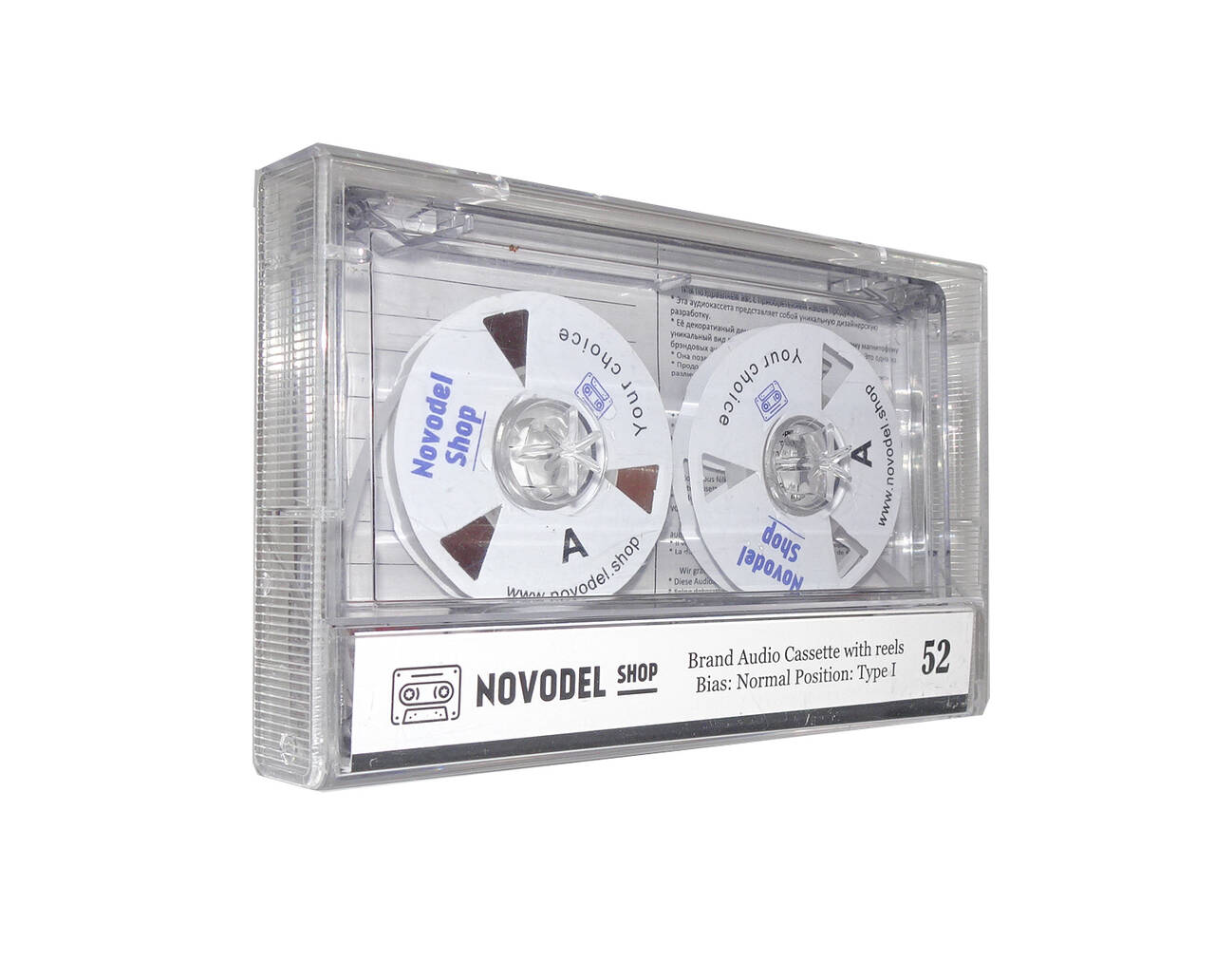 Шикарная аудиокассета "Novodel Shop" c белыми боббинками в Санкт-Петербурге фото 6 Бытовая электроника Санкт-Петербург