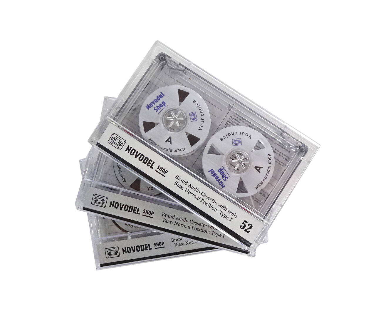 Шикарная аудиокассета "Novodel Shop" c белыми боббинками в Санкт-Петербурге фото 7 Бытовая электроника Санкт-Петербург