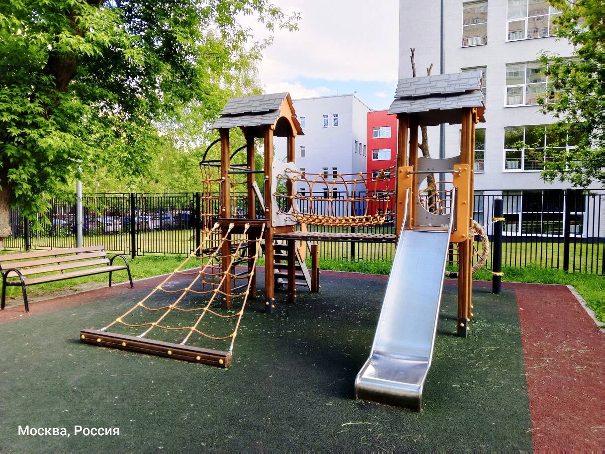 Установка детских площадок в Москве. Благоустройство парков. Монтаж МАФ в Москве фото 4 Услуги Москва