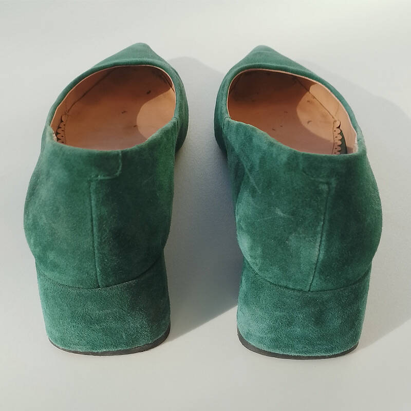 Туфли-лодочки замшевые на блочном каблуке в Москве фото 3 Личные вещи Москва