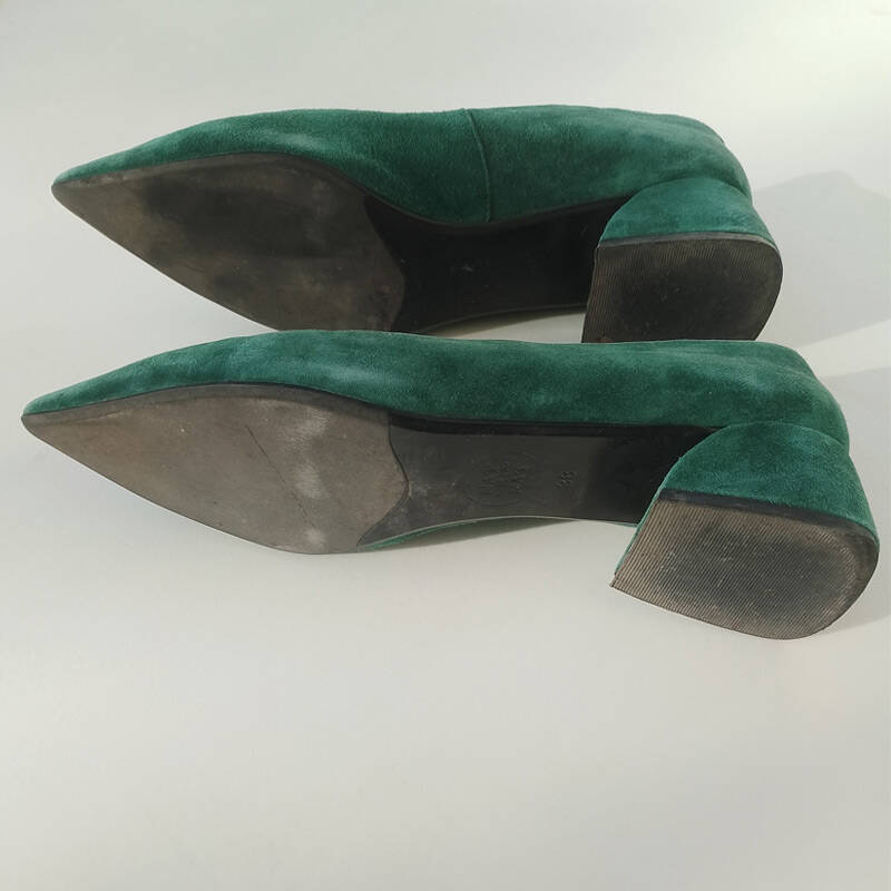 Туфли-лодочки замшевые на блочном каблуке в Москве фото 6 Личные вещи Москва