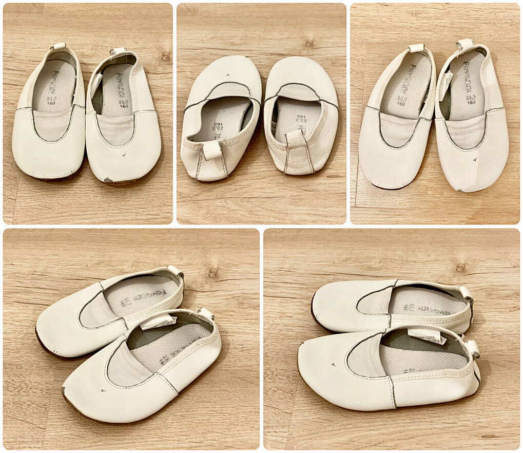 Белые чешки для девочки, размер - 25,5
