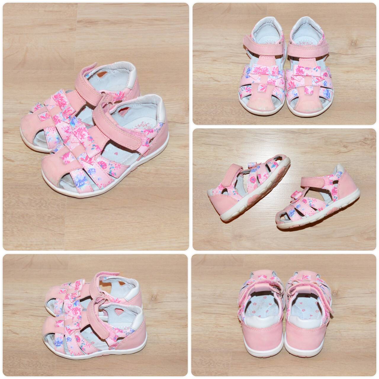 Детские розовые сандалии для девочек, 23 размер