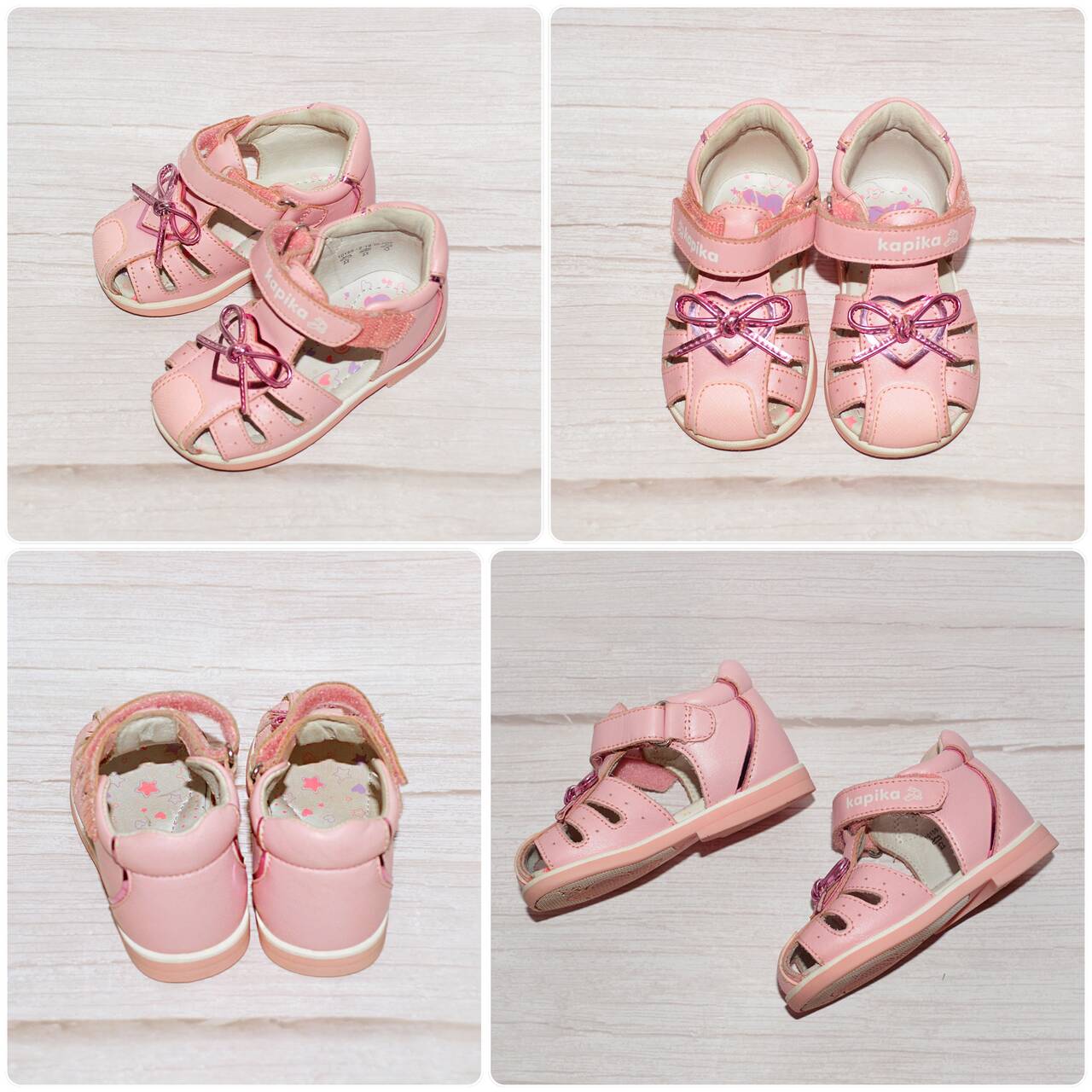 Сандалии для девочек, НАТУР. кожа, бренд «Kapika», 21 размер