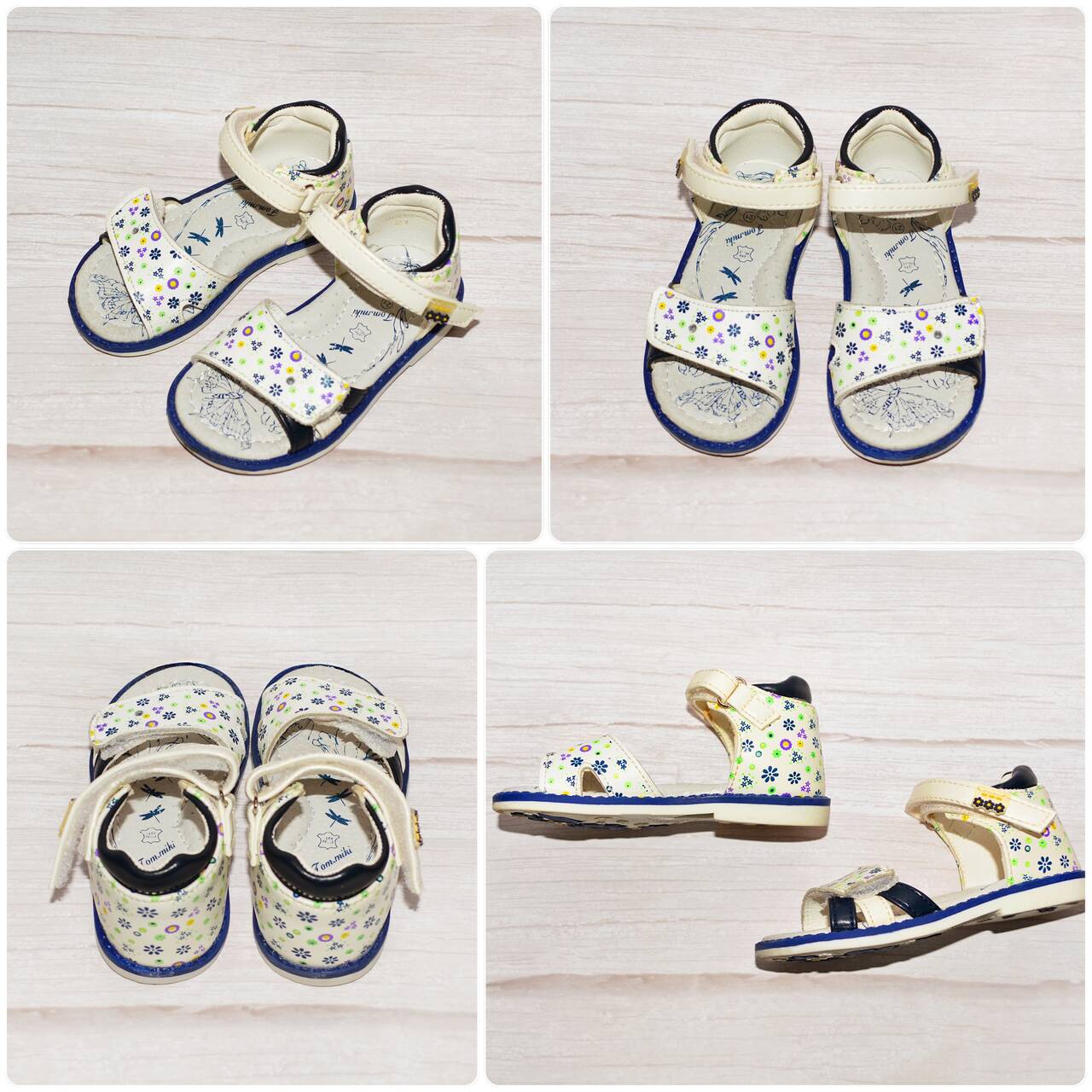 Сандалии для девочки, НАТУР. кожа, бренд - Tom.miki, ОРИГИНАЛ