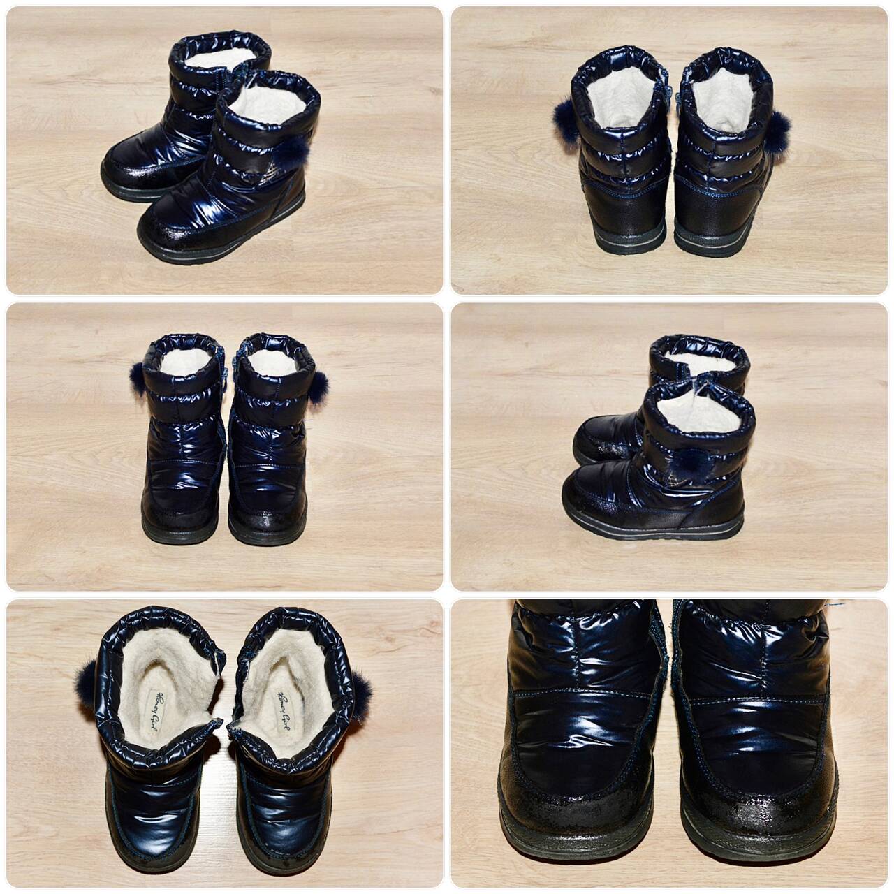 Детские зимние ботинки-дутики для девочки, 27 размер