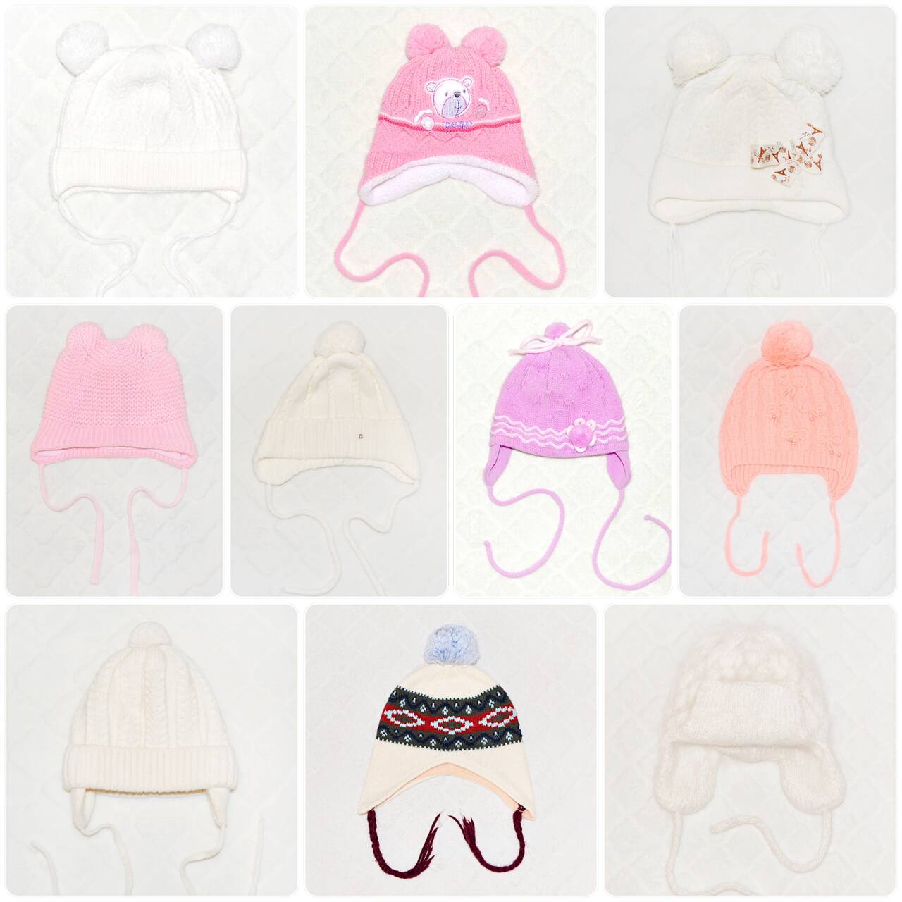 Тёплые шапочки с завязками для детей, РАЗНЫЕ размеры в Санкт-Петербурге фото 1 Личные вещи Санкт-Петербург