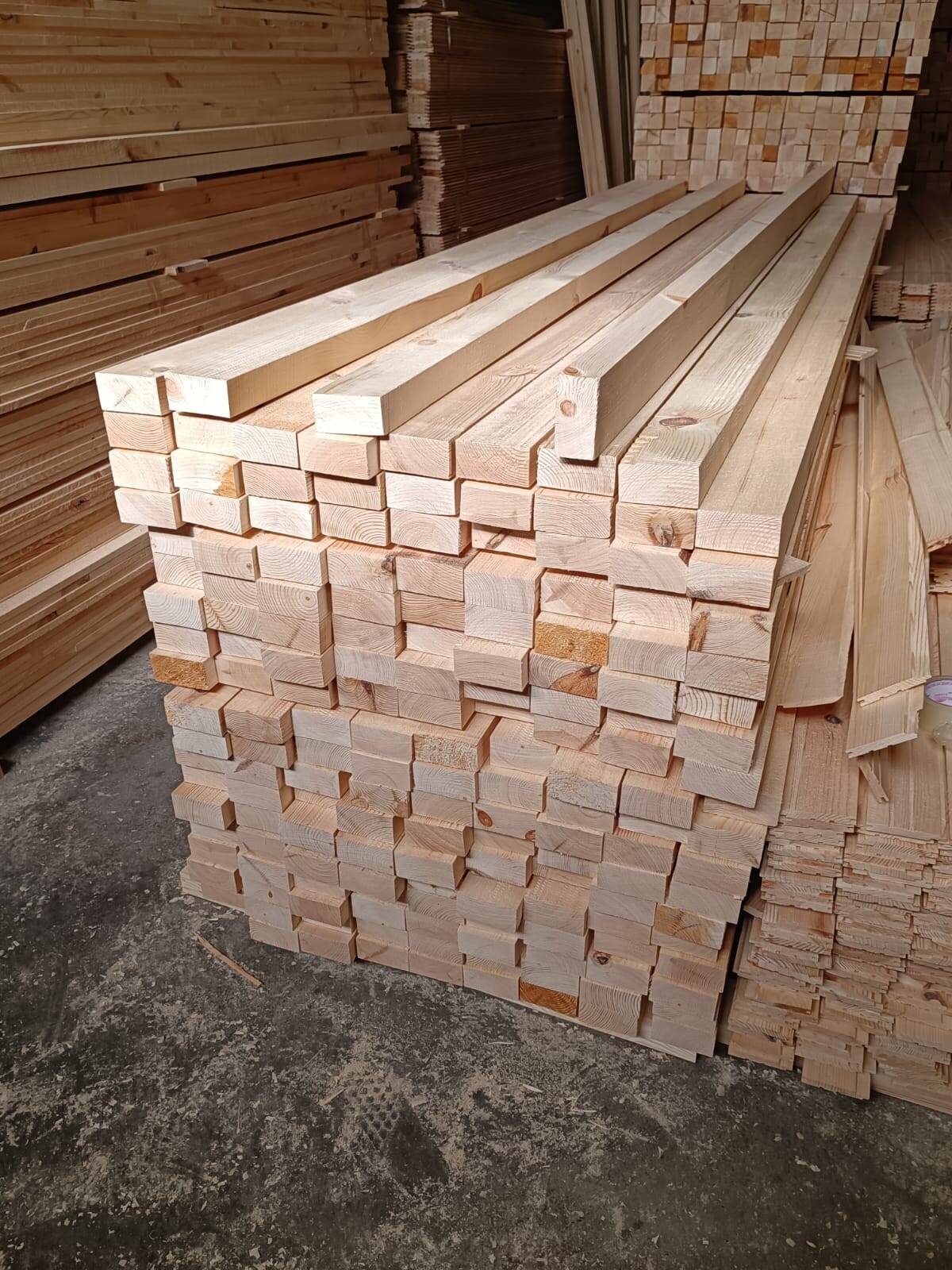 Брус сухой калиброванный 50*100*3000 мм.