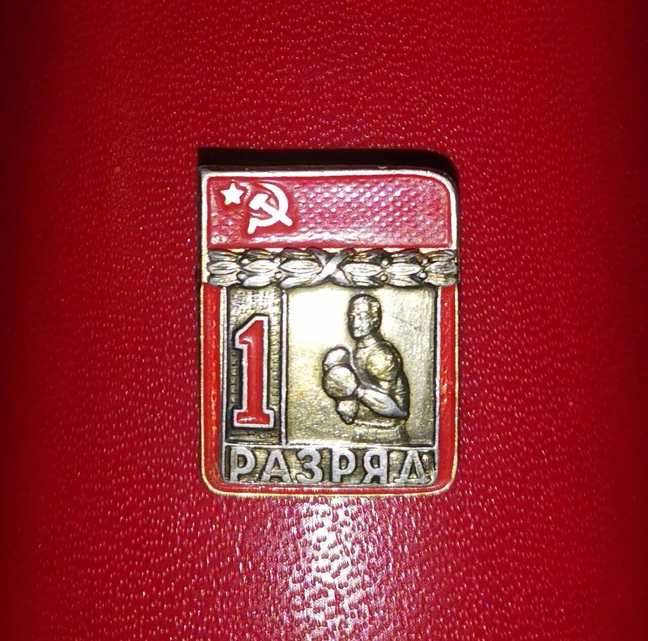 Значок. Бокс 1 разряд. СССР. 
