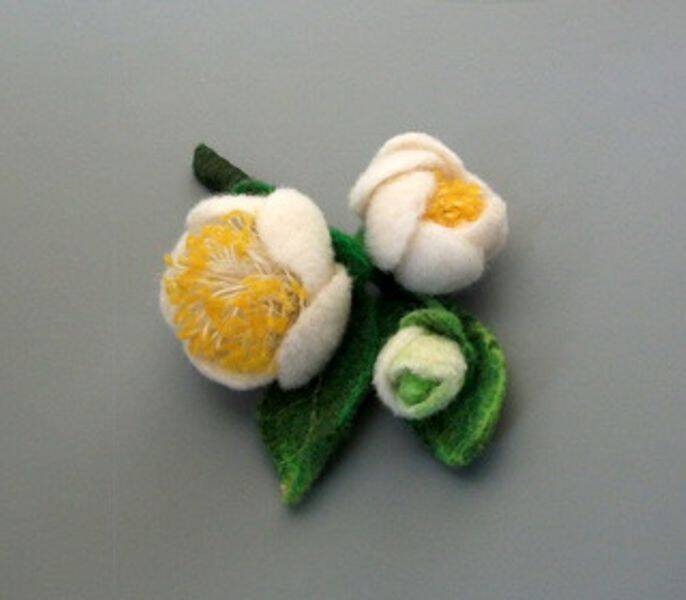 брошь - камелия