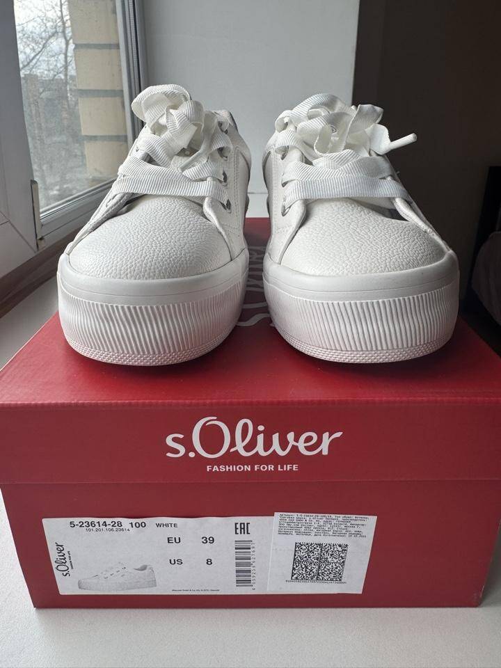 Кроссовки Oliwer белые женские 39 размер кожзам Германия Китай платформа 4 см качество супер под кожу мгякие удобные в Москве фото 3 Личные вещи Москва