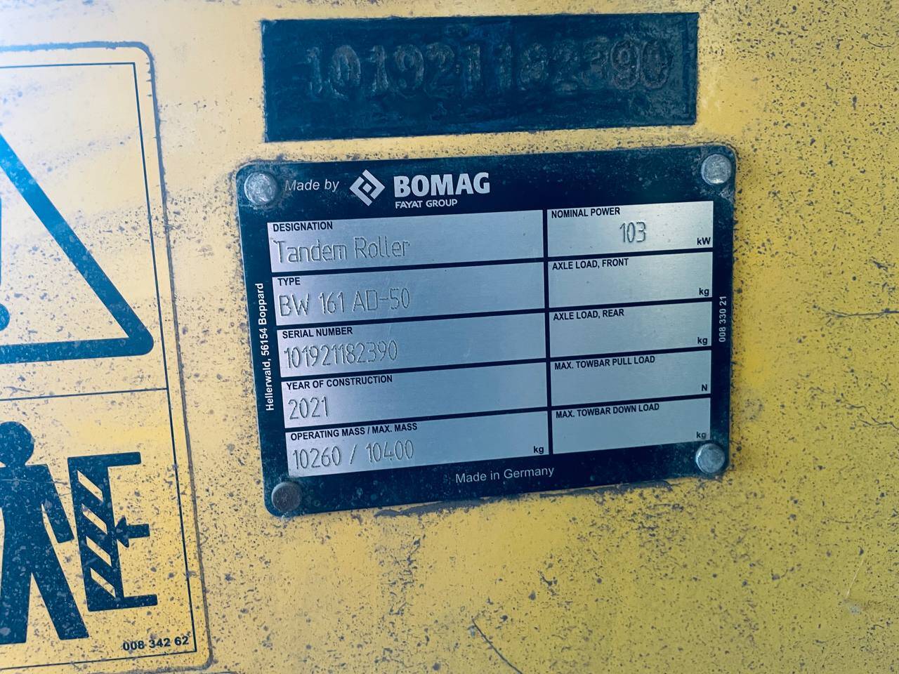 Виброкаток тандемный Bomag BW 161 AD-50 в Санкт-Петербурге фото 2 Транспорт Санкт-Петербург