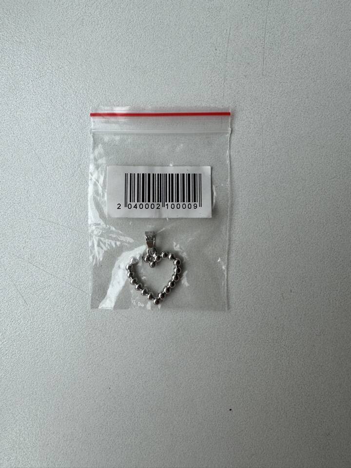 Кулон подвеска 585 Золотой сердце бисер бижутерия украшение украшения серебро серебристый серебряный в Москве фото 3 Личные вещи Москва