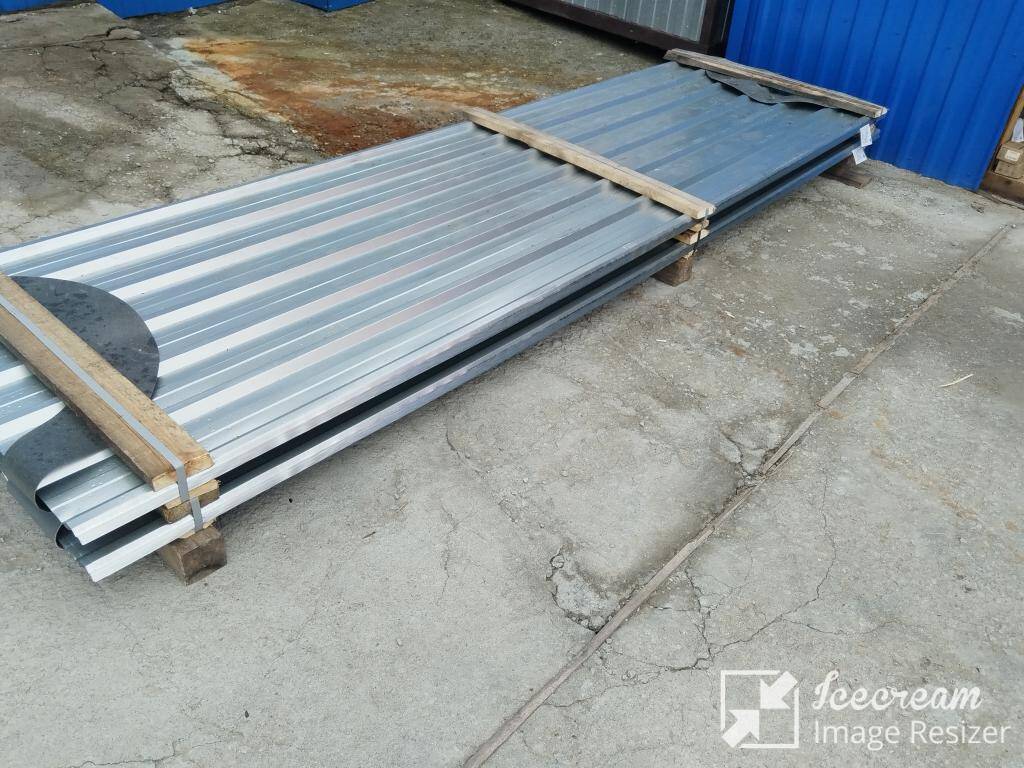 Профнастил оцинкованный мп20 0.4 мм * 1.08м * 4м