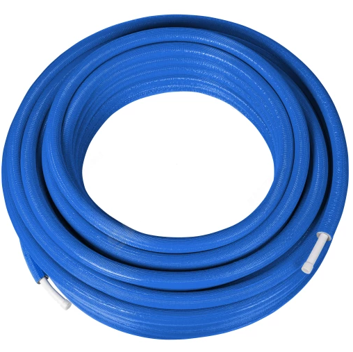 Труба PE-Xa/EVOH синяя Дн20х2,8 Ру10 в PE изоляции 6мм бухта 100м 2 бухты