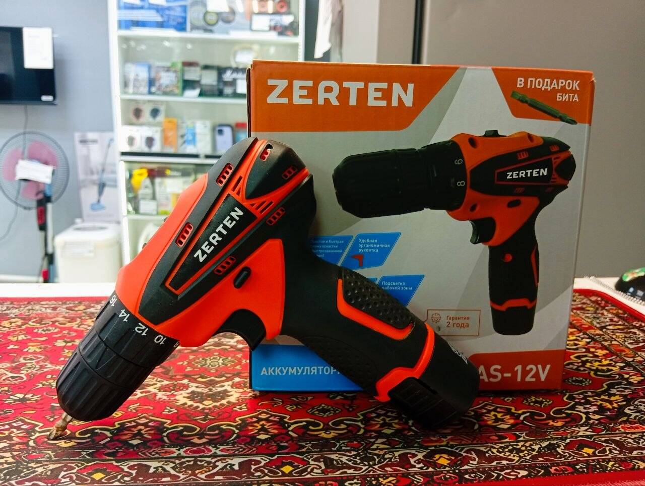 Шуруповёрт Аккумуляторный Zerten AS-12V