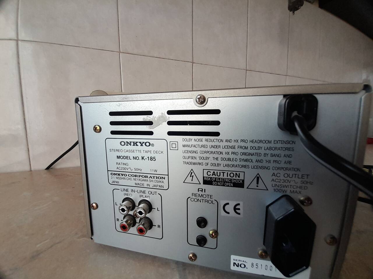 Кассетная дека ONKYO К-185  в Челябинске фото 3 Бытовая электроника Челябинск