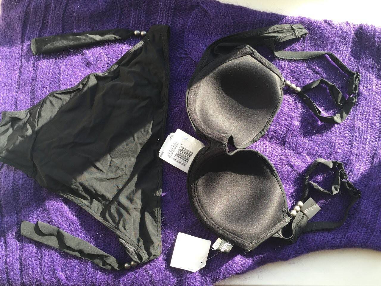 Купальник раздельный новый aubade франция 46 м размер черный чашки мягкие пушап push-ups pushup push в Москве фото 4 Личные вещи Москва