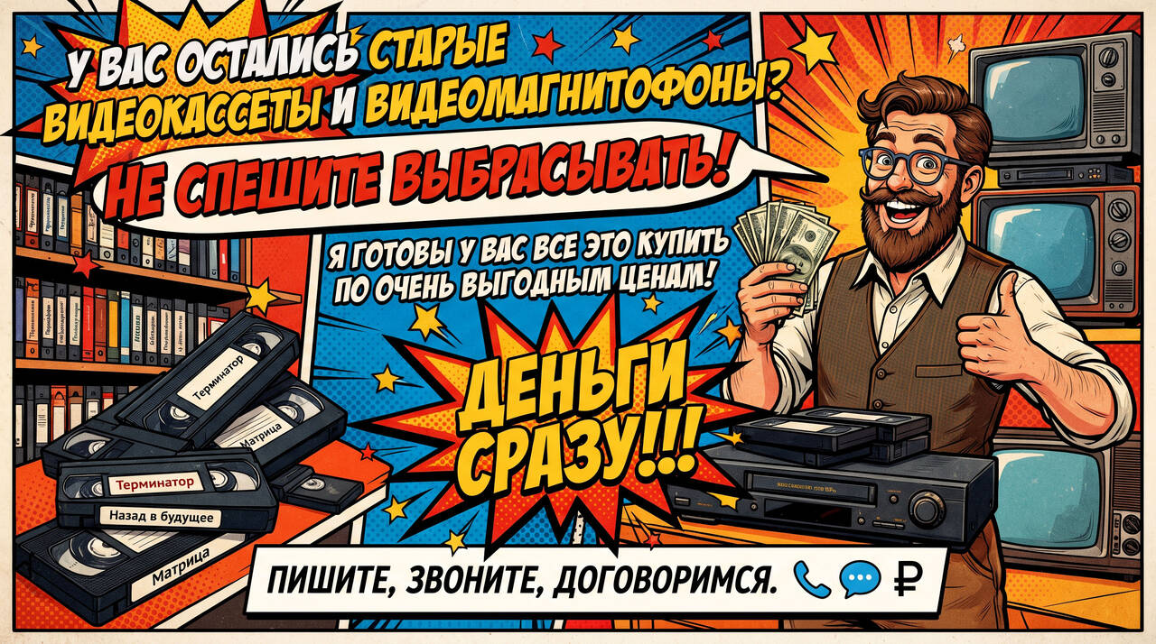 Видеокассеты с фильмами и музыкой