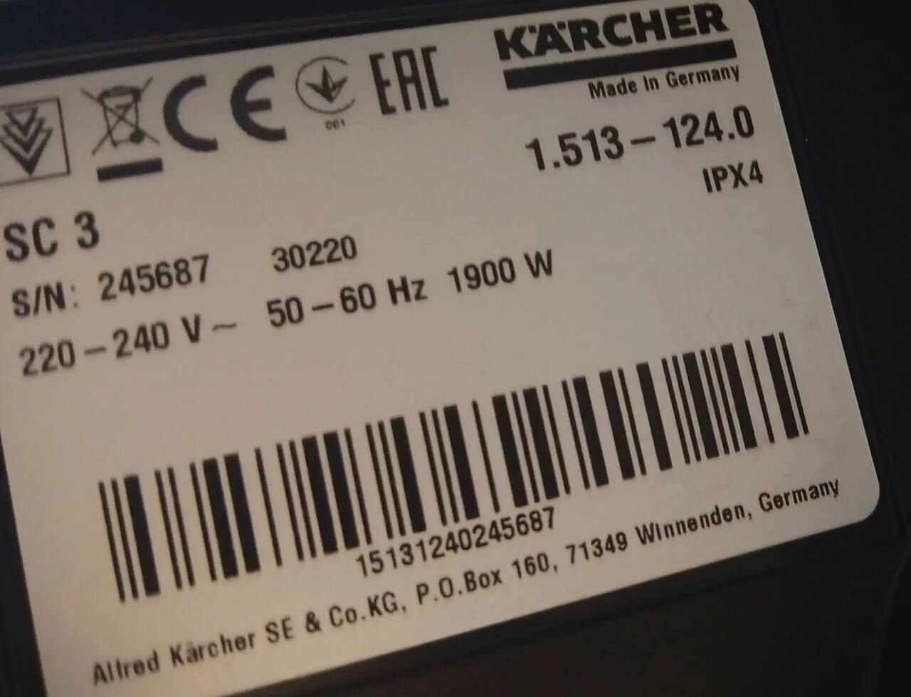 Пароочиститель Karcher SC3 в Ужуре фото 4 Бытовая электроника Ужур Пароочиститель Karcher SC3 в Ужуре фото 4 Бытовая электроника Ужур