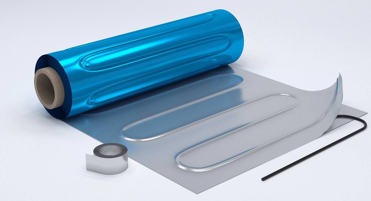 Теплый пол (нагревательный мат) на фольге.